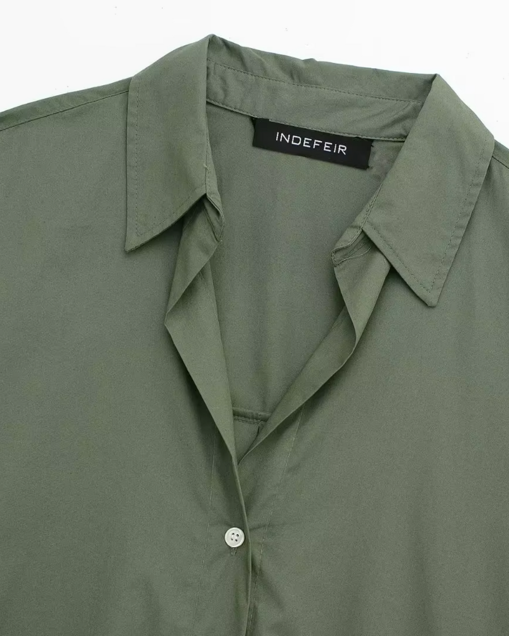 Camouflage Groene Poplin Blouse voor Dames