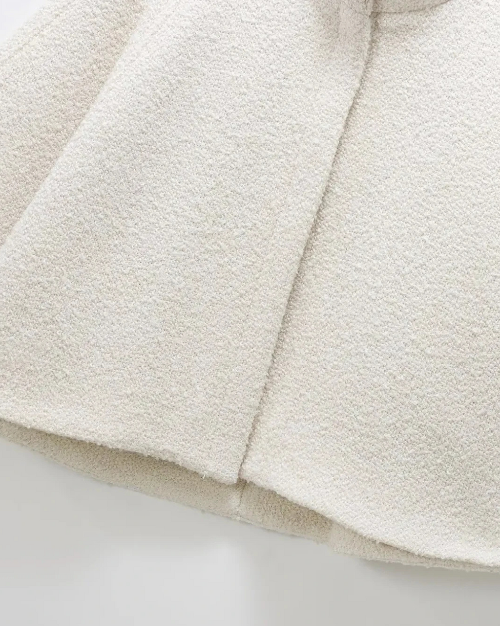 Wollen Cape met Opstaande Kraag en Verborgen Knopen voor Dames