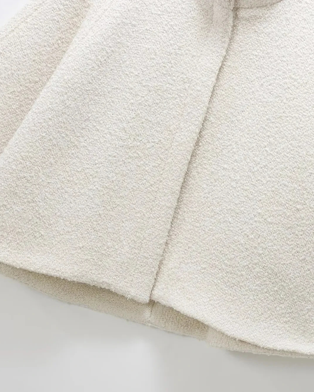 Wollen Cape met Opstaande Kraag en Verborgen Knopen voor Dames