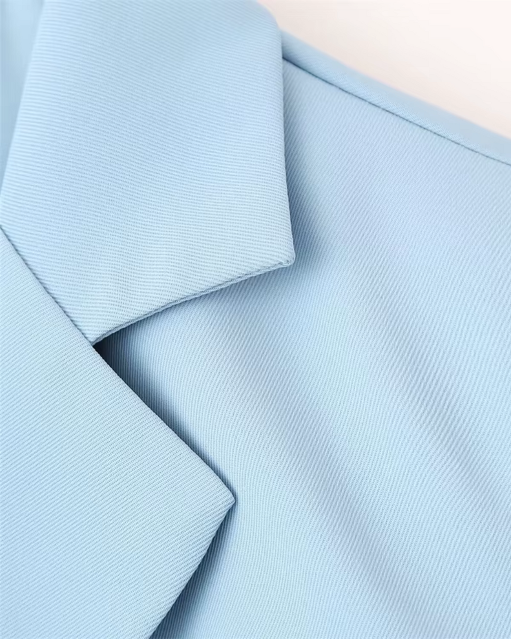 Stijlvol Gerimpeld Pak met Hoge Taille Broek voor Dames