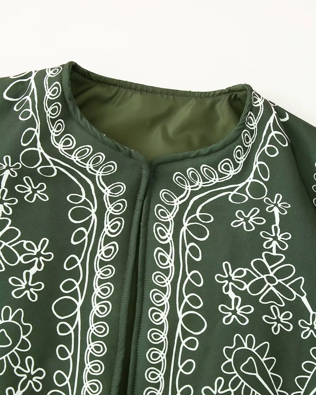 Modieuze Klassieke Katoenen Jas met Stijlvolle Print voor Dames