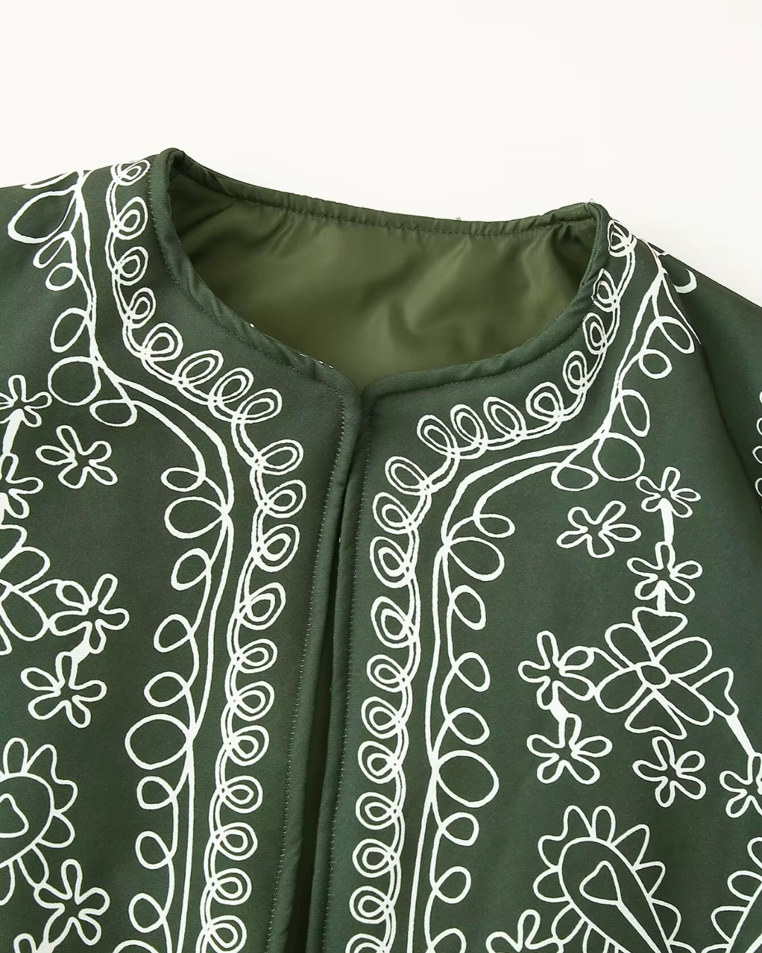 Modieuze Klassieke Katoenen Jas met Stijlvolle Print voor Dames