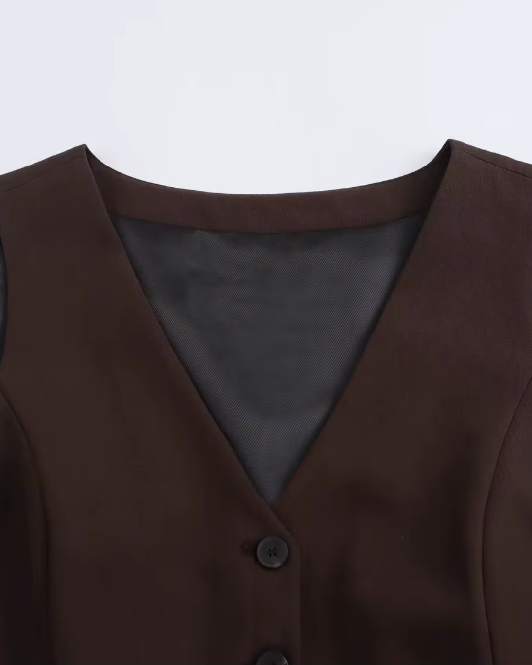 Vintage Mouwloos Cropped Gilet voor Dames