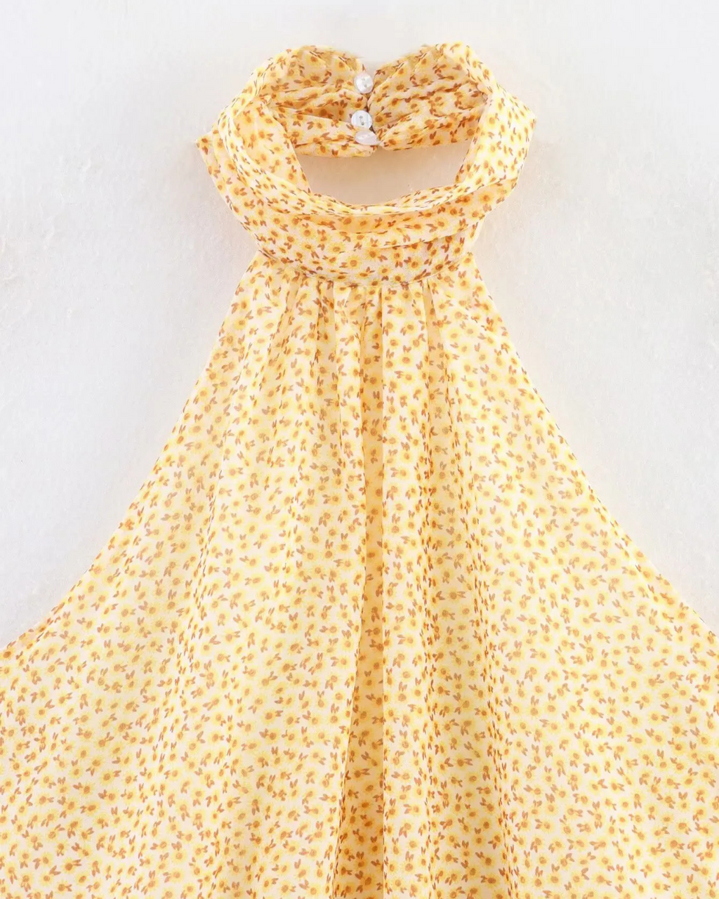 Zomerse Off-Shoulder Mini Jurk – Ruches & Halterdetail voor Dames