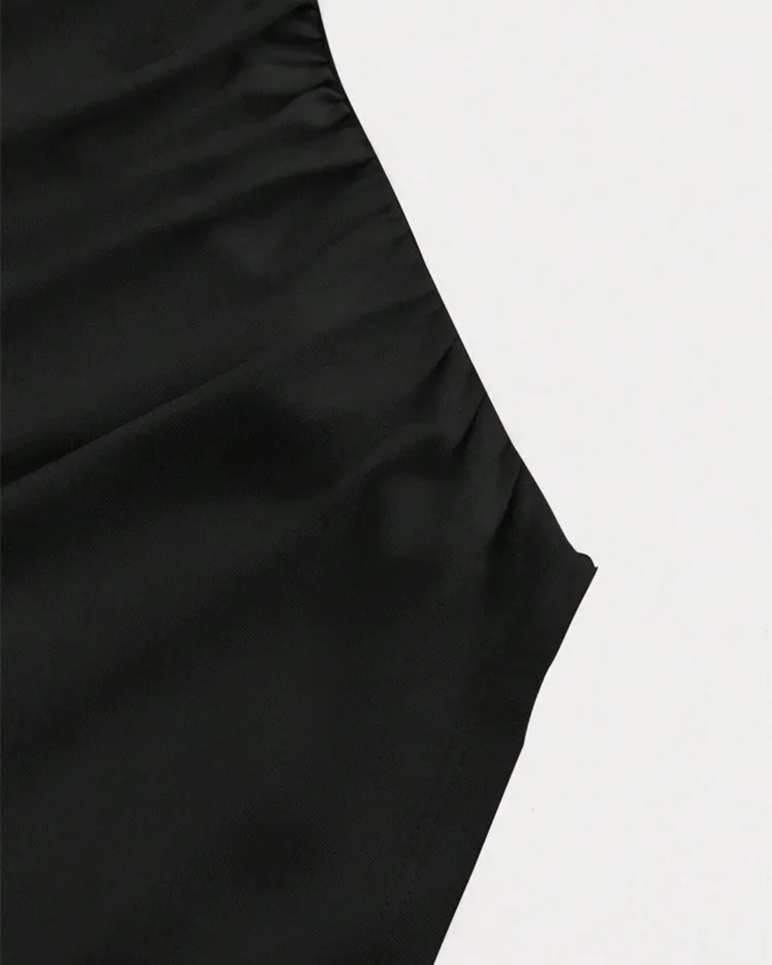 Slim Fit Flare T-shirt met Ronde Hals en Ruches voor Dames