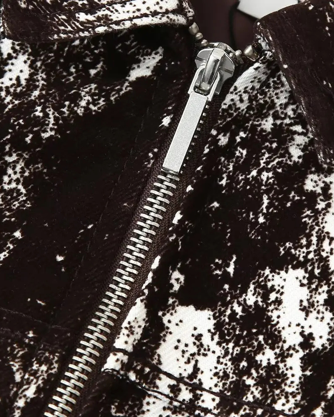 Vintage Broekpak met Print Jas & Hoge Taille Jeans voor Dames