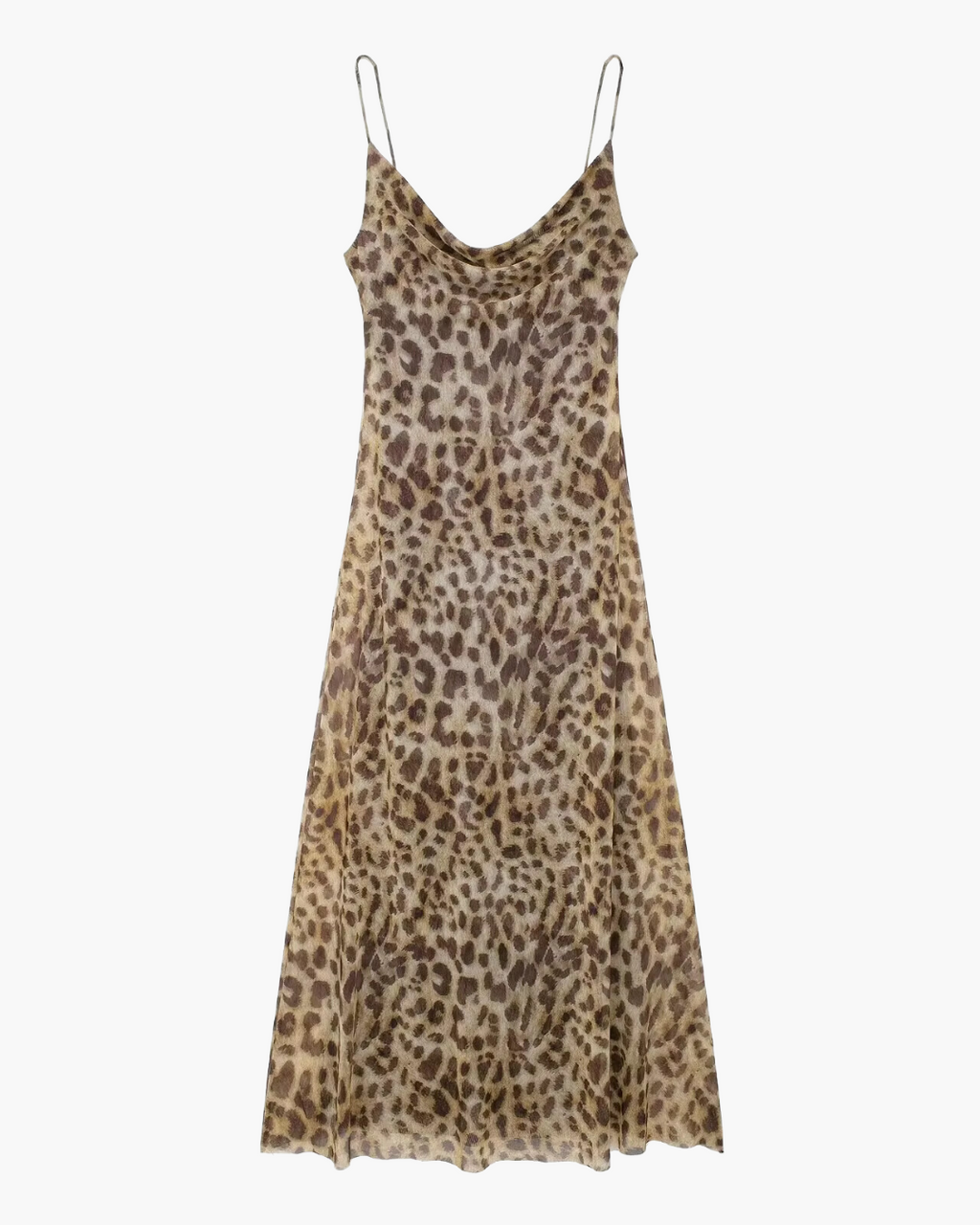 Vintage geïnspireerde dames maxi jurk met panterprint en een elegante open rug