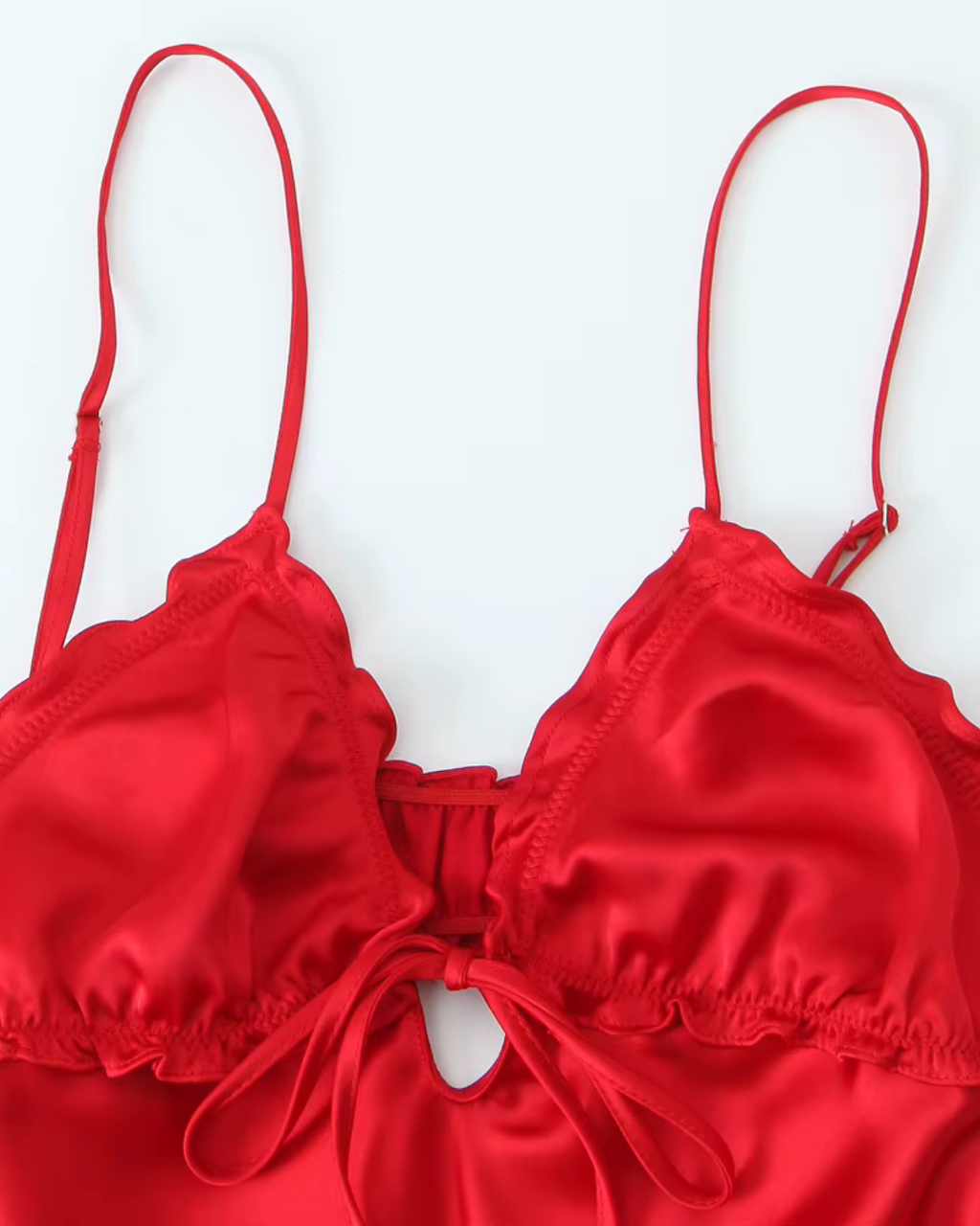 Gestapelde Satijnen Slipdress met Verfraaiing voor Dames