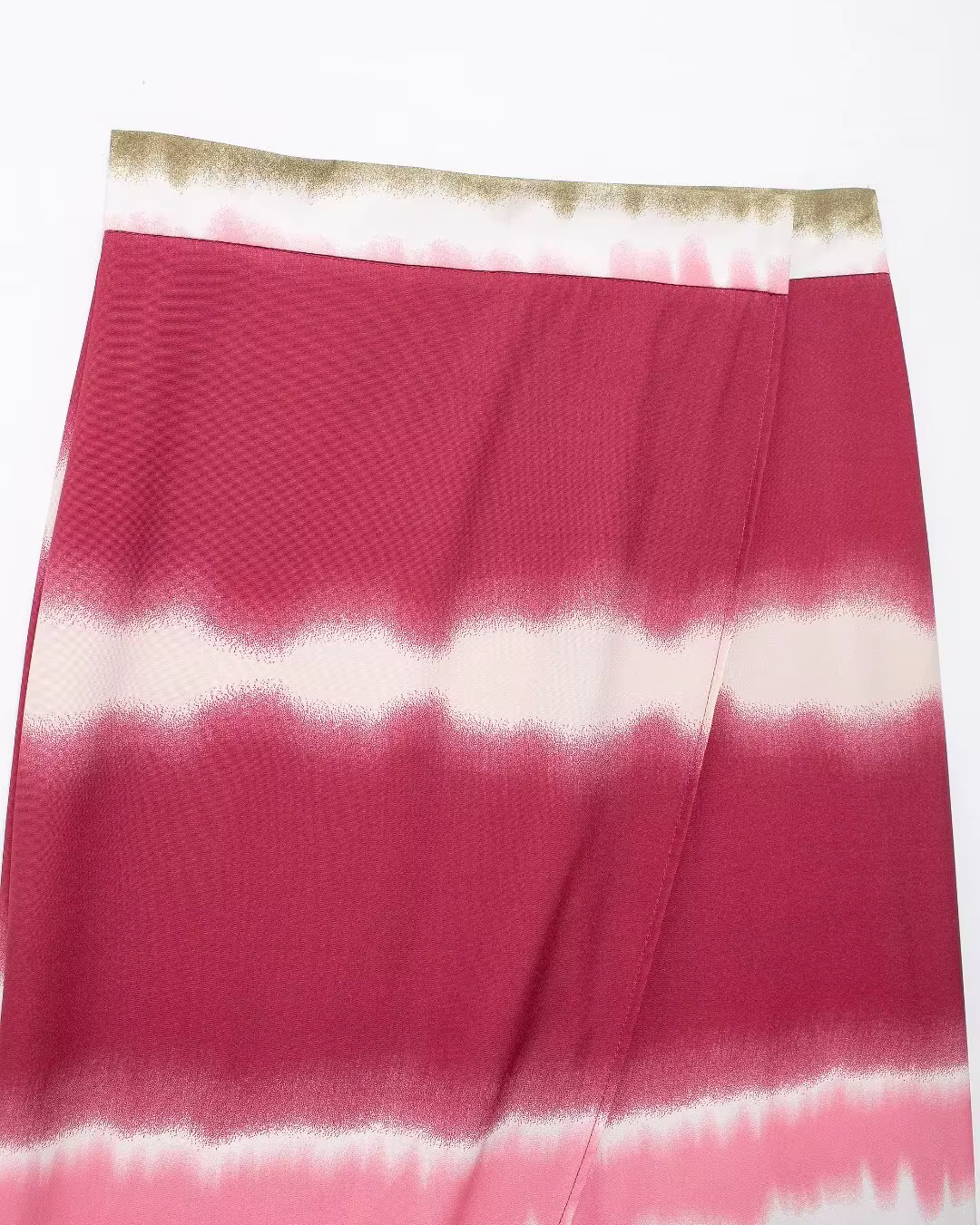 Chique Tie-Dye Wijde Pijpen Broek met Hoge Taille voor Dames