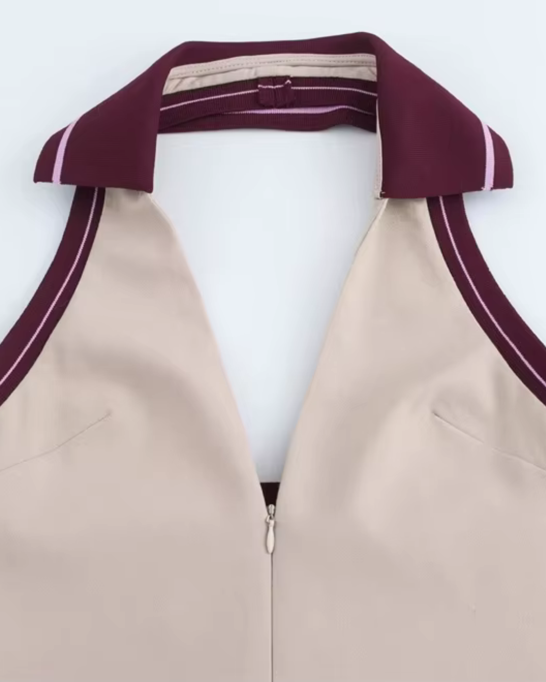 Patchwork Mini Beige Jurk voor Dames