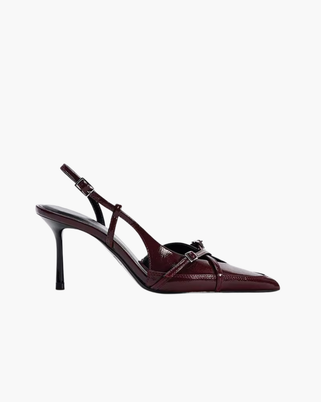 Lakleren Slingback Sandalen met Gesp en Hak voor Dames