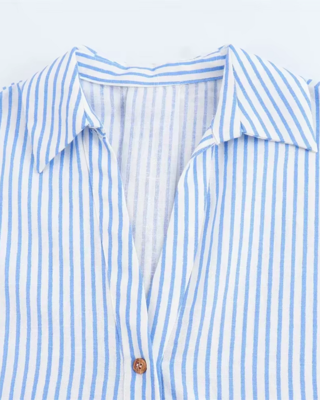 Blauw-Wit Gestreept Overhemd voor Dames