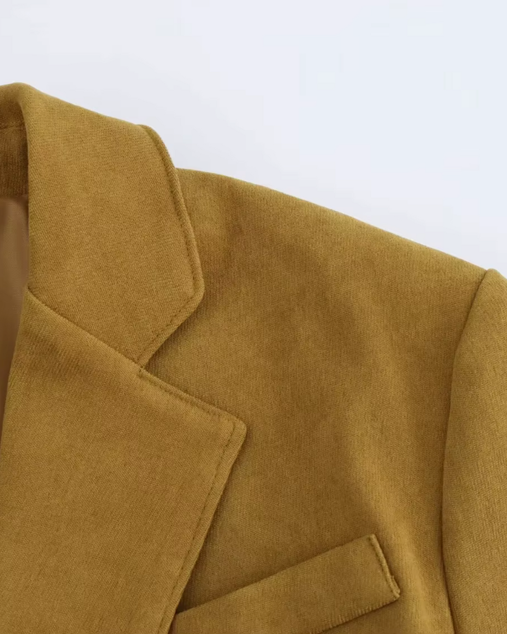 Vintage Chic Bruine Blazer en Broek Set voor Dames