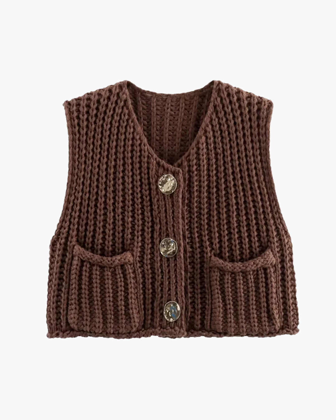 Elegante Gebreide Mouwloze Vest voor Dames