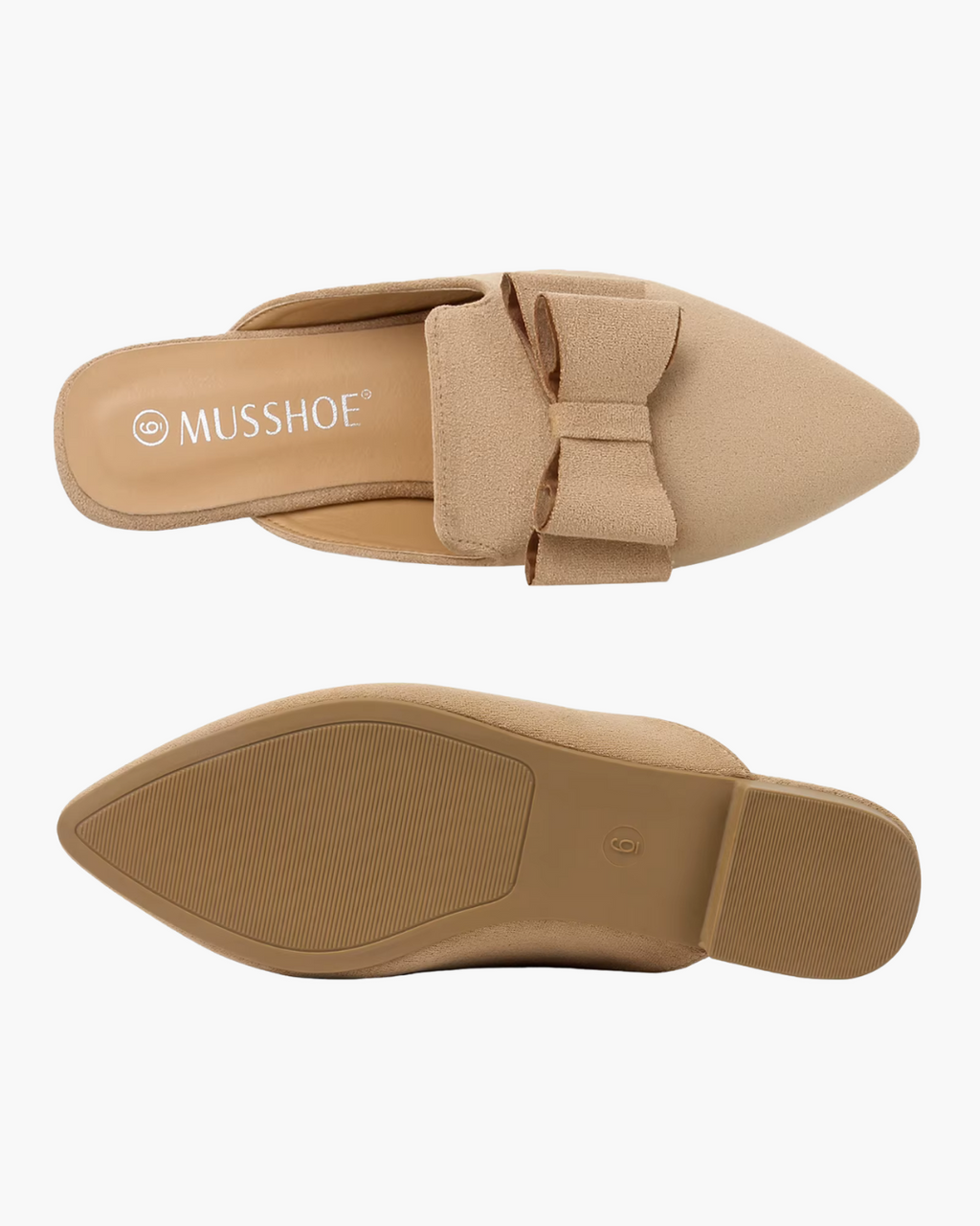 Comfortabele Beige Suède Instappers voor Dames