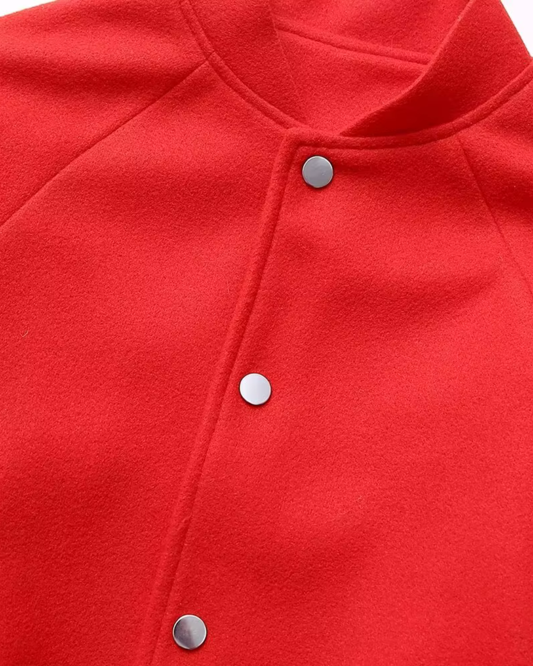 Casual Rood Jasje met O-hals en Knoopjes voor Dames