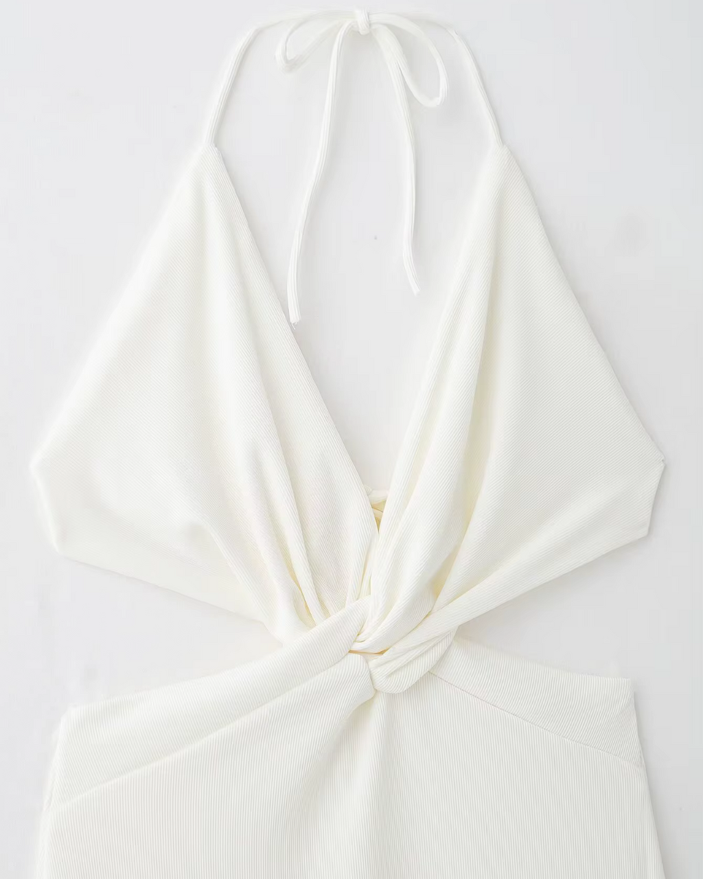 Lange Zomerjurk met Kant Diepe V-Hals en Open Rug voor Dames