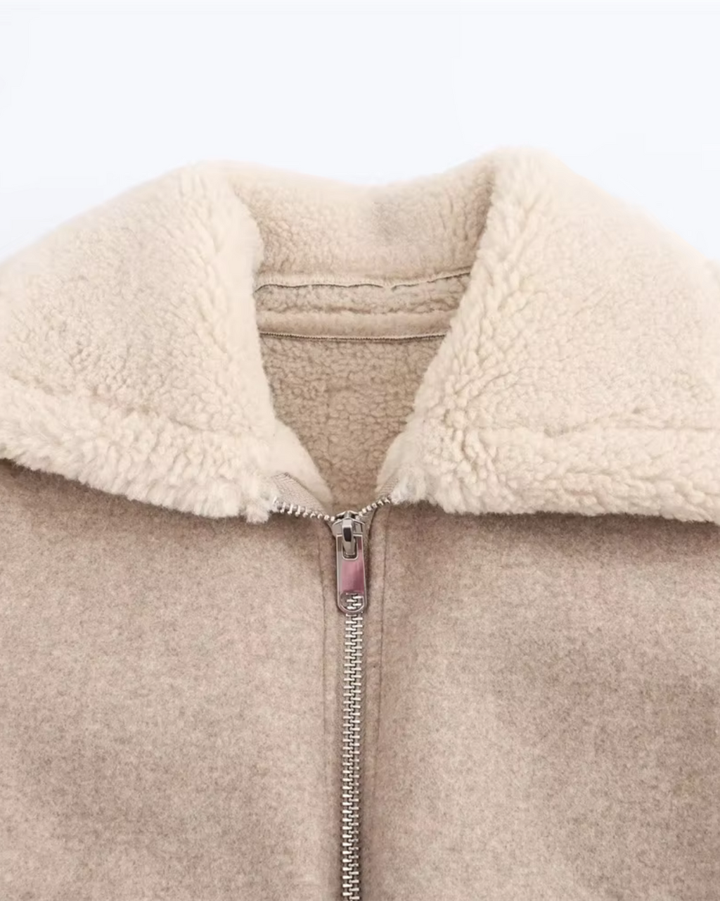 Minimalistische Damesjas met Zachte Kraag voor Dames