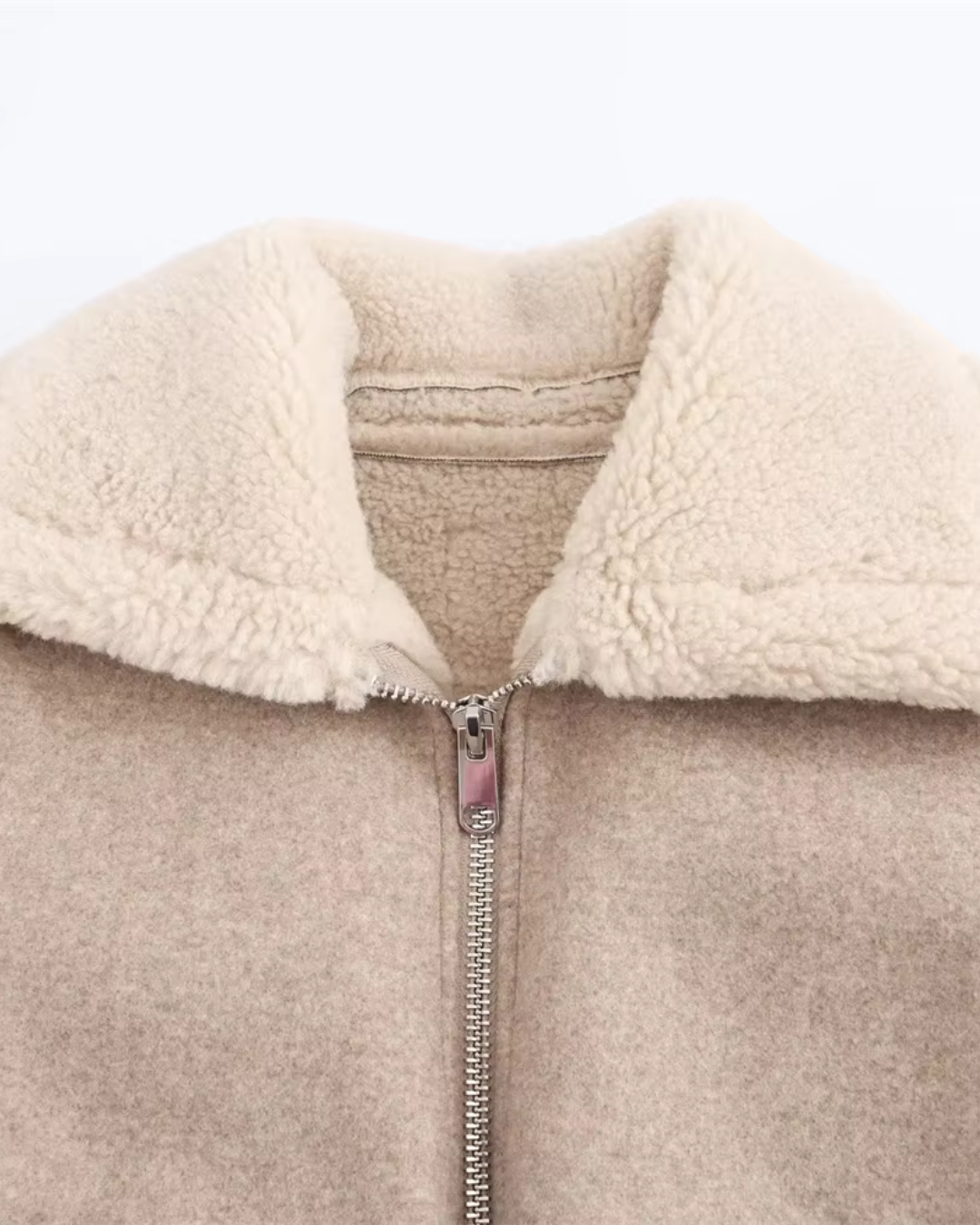 Minimalistische Damesjas met Zachte Kraag voor Dames