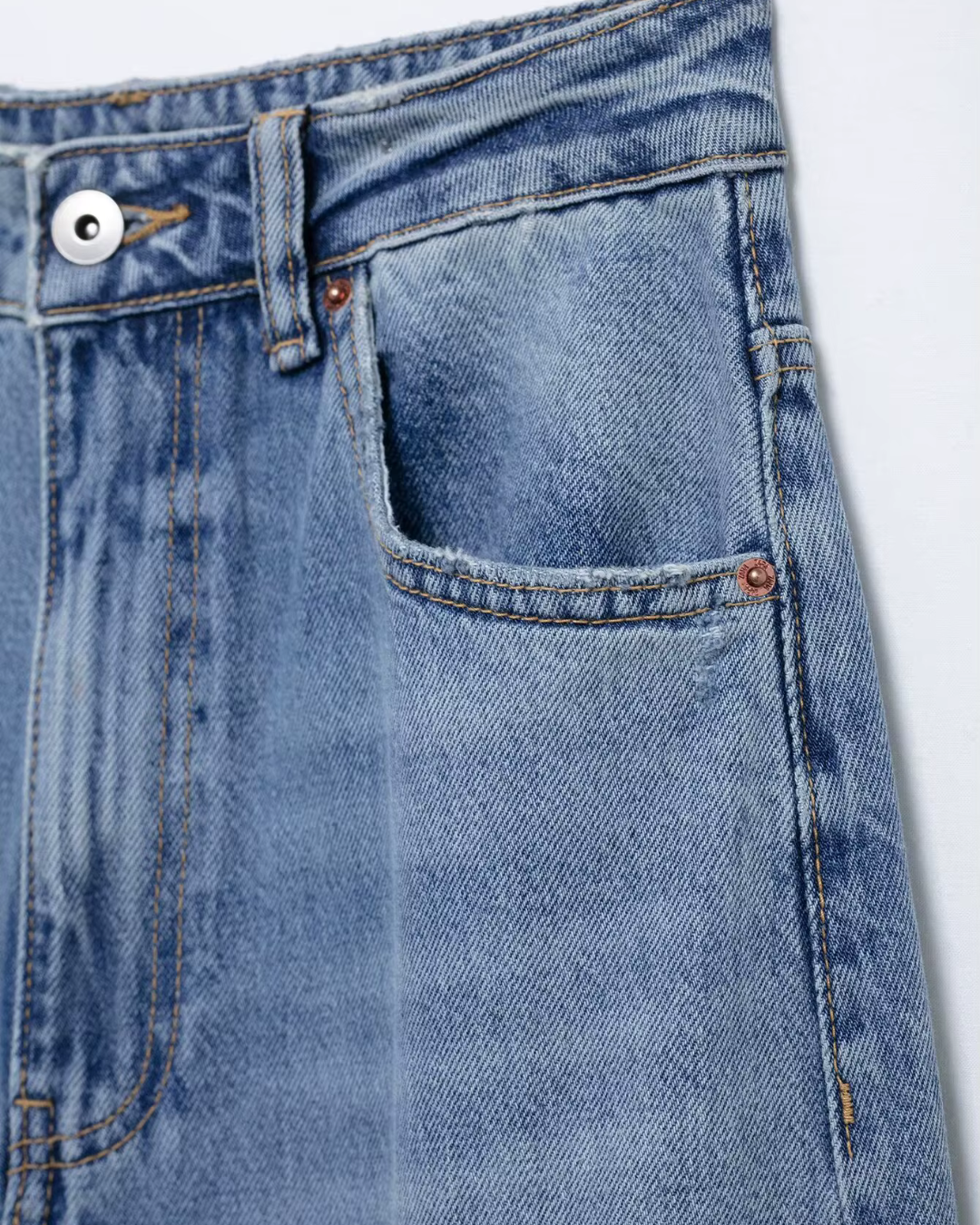 Gescheurde Denim Jeans met Hoge Taille voor Dames