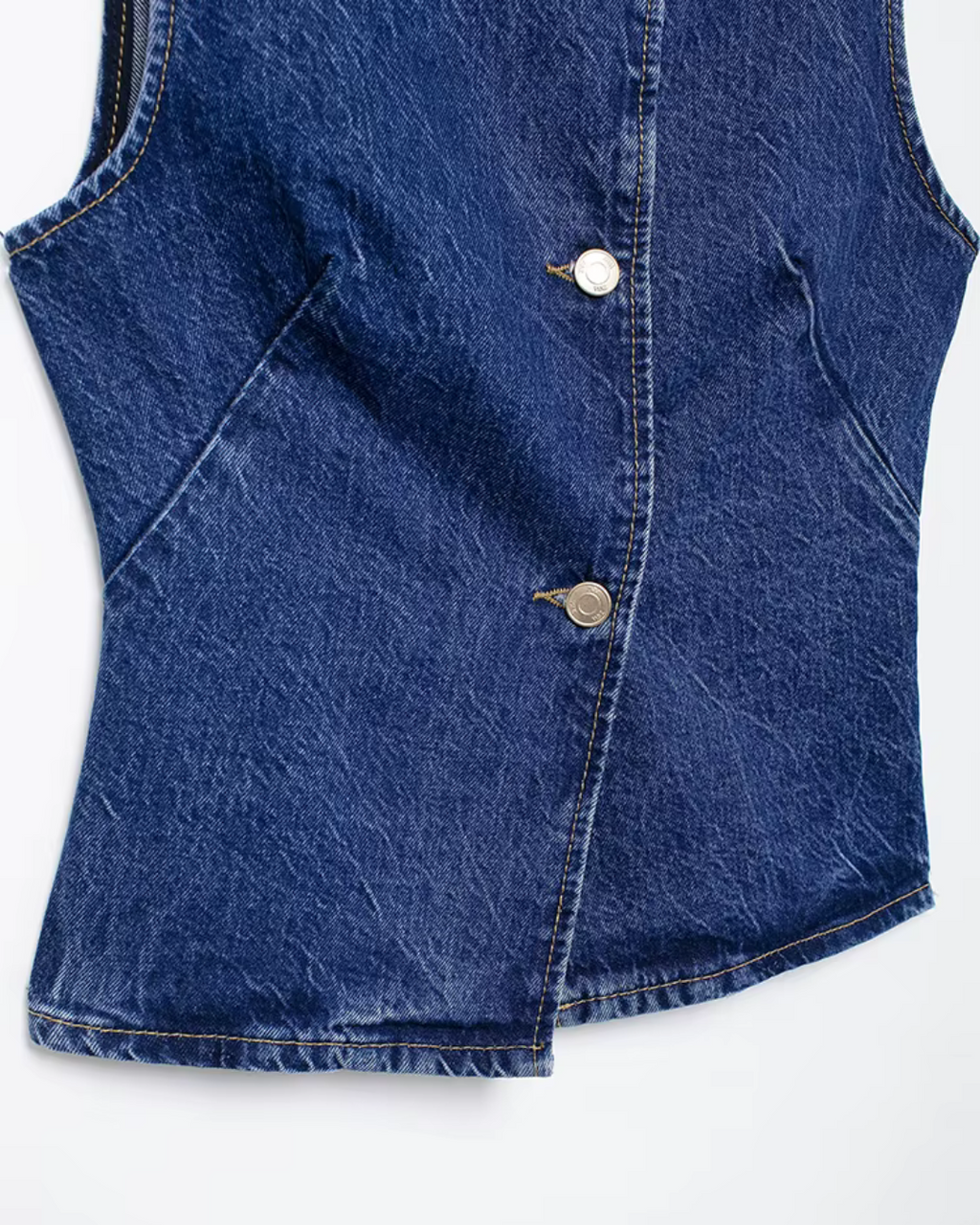 Tweedelige Denim Set met V Hals Top en Broek voor Dames