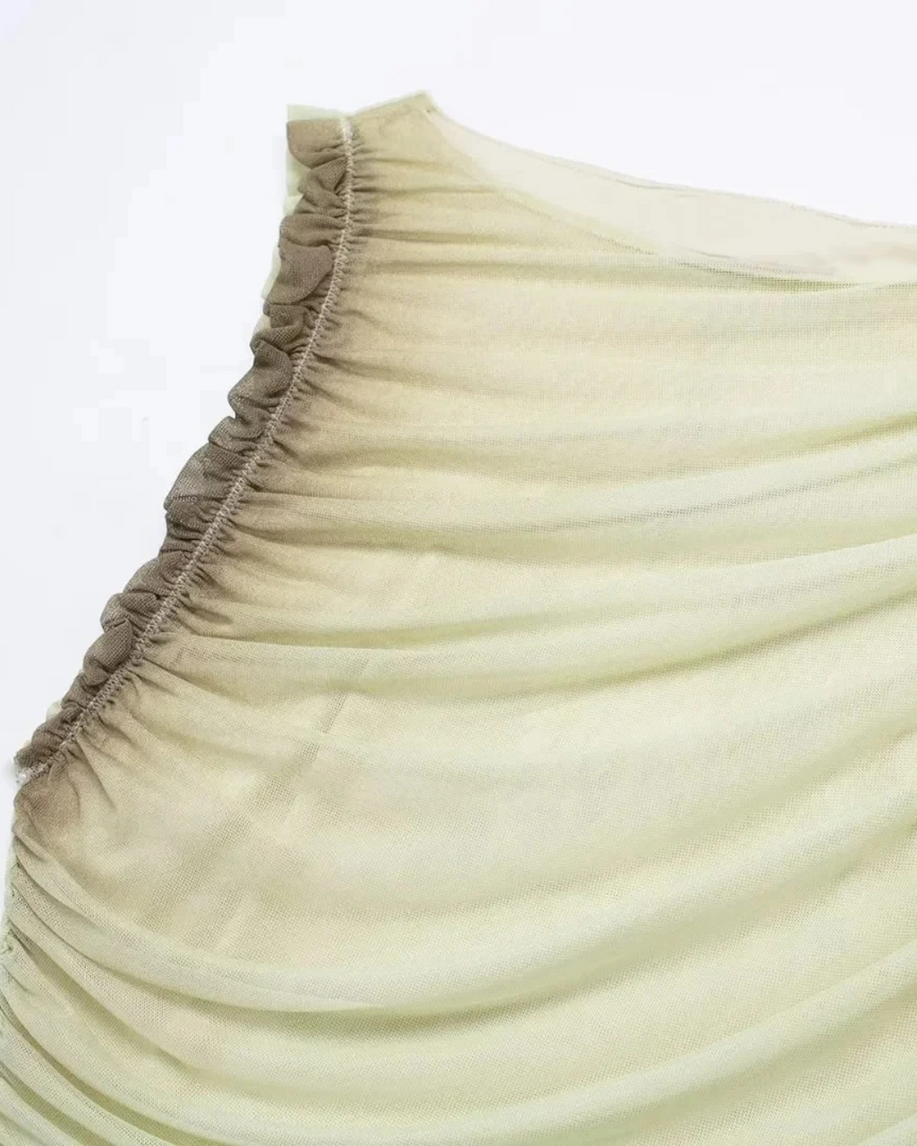 Mouwloze Tule Bodycon Midi Jurk met Ruches voor Dames