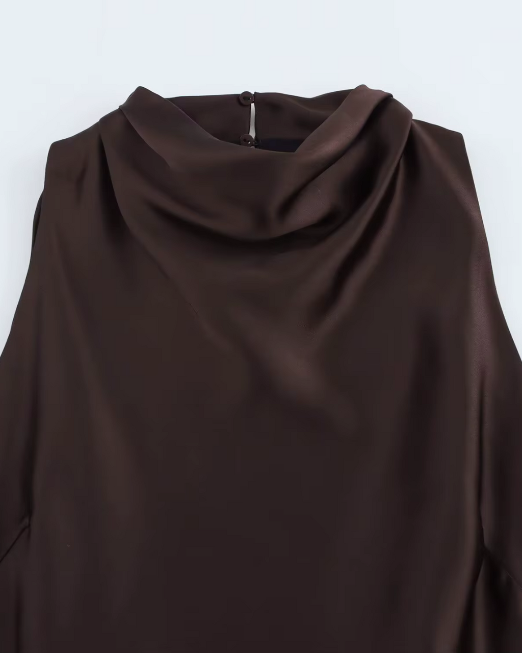 Elegante Satijnen Riemjurk in Vintage Bruin voor Dames