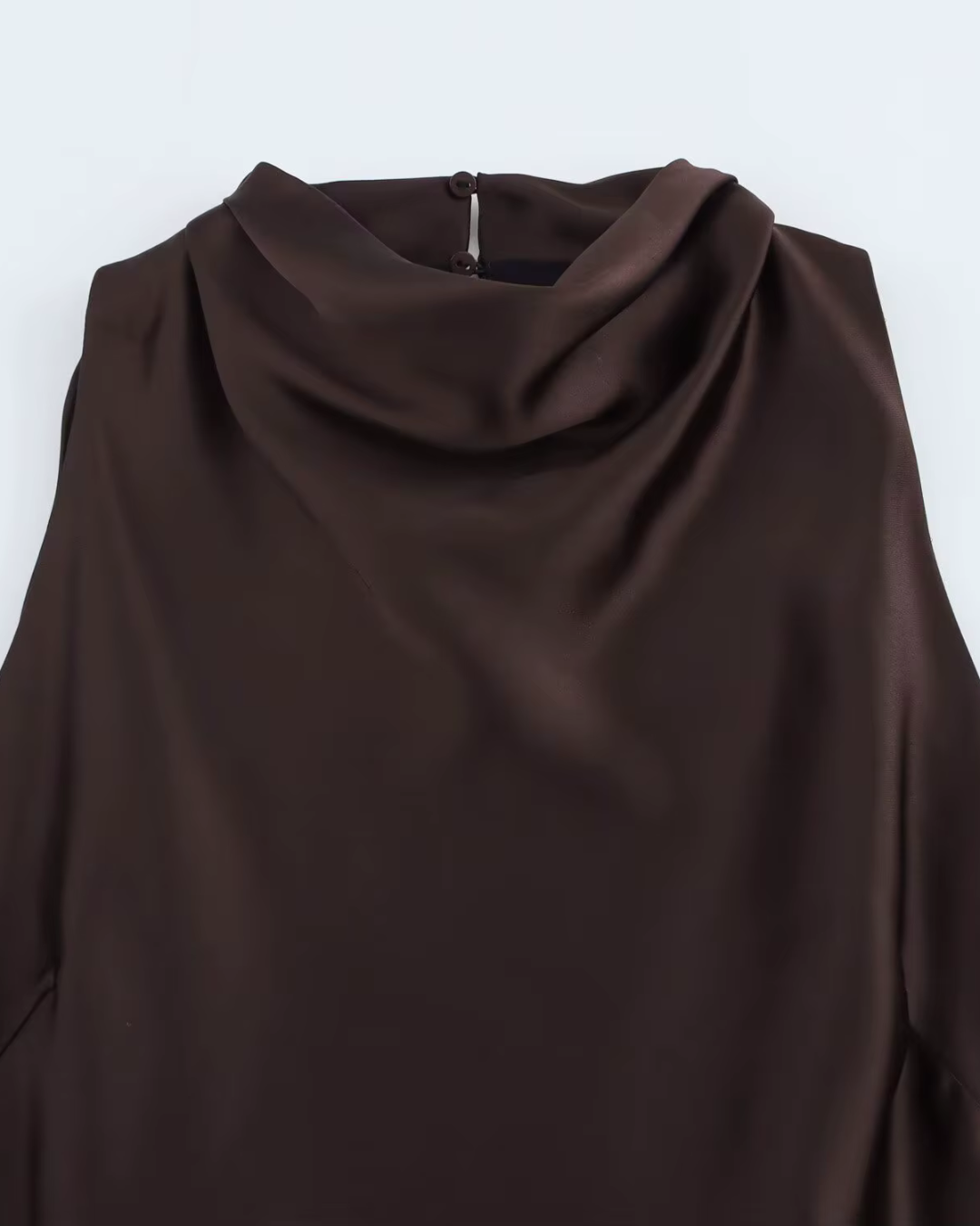 Elegante Satijnen Riemjurk in Vintage Bruin voor Dames