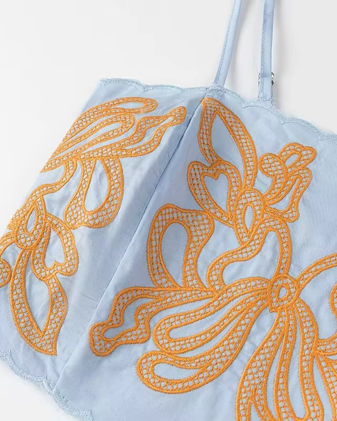 Elegante Korte Top En Rok Geborduurde Set voor Dames