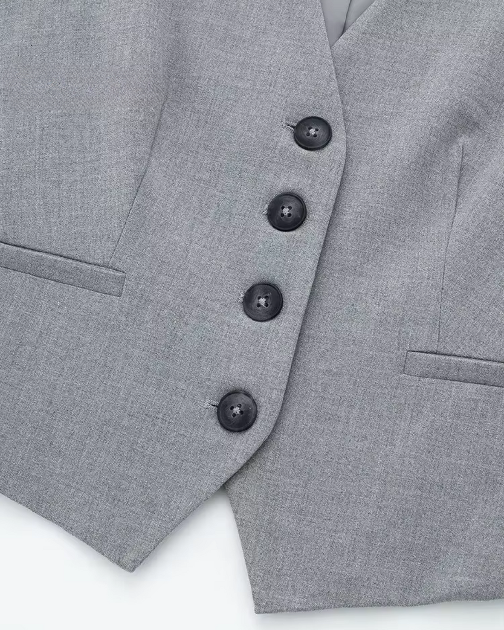 Stijlvol V-Hals Vest met Hoge Taille Shorts voor Dames