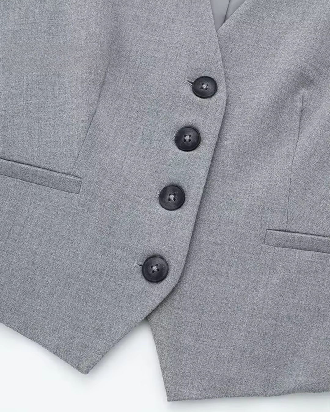 Stijlvol V-Hals Vest met Hoge Taille Shorts voor Dames