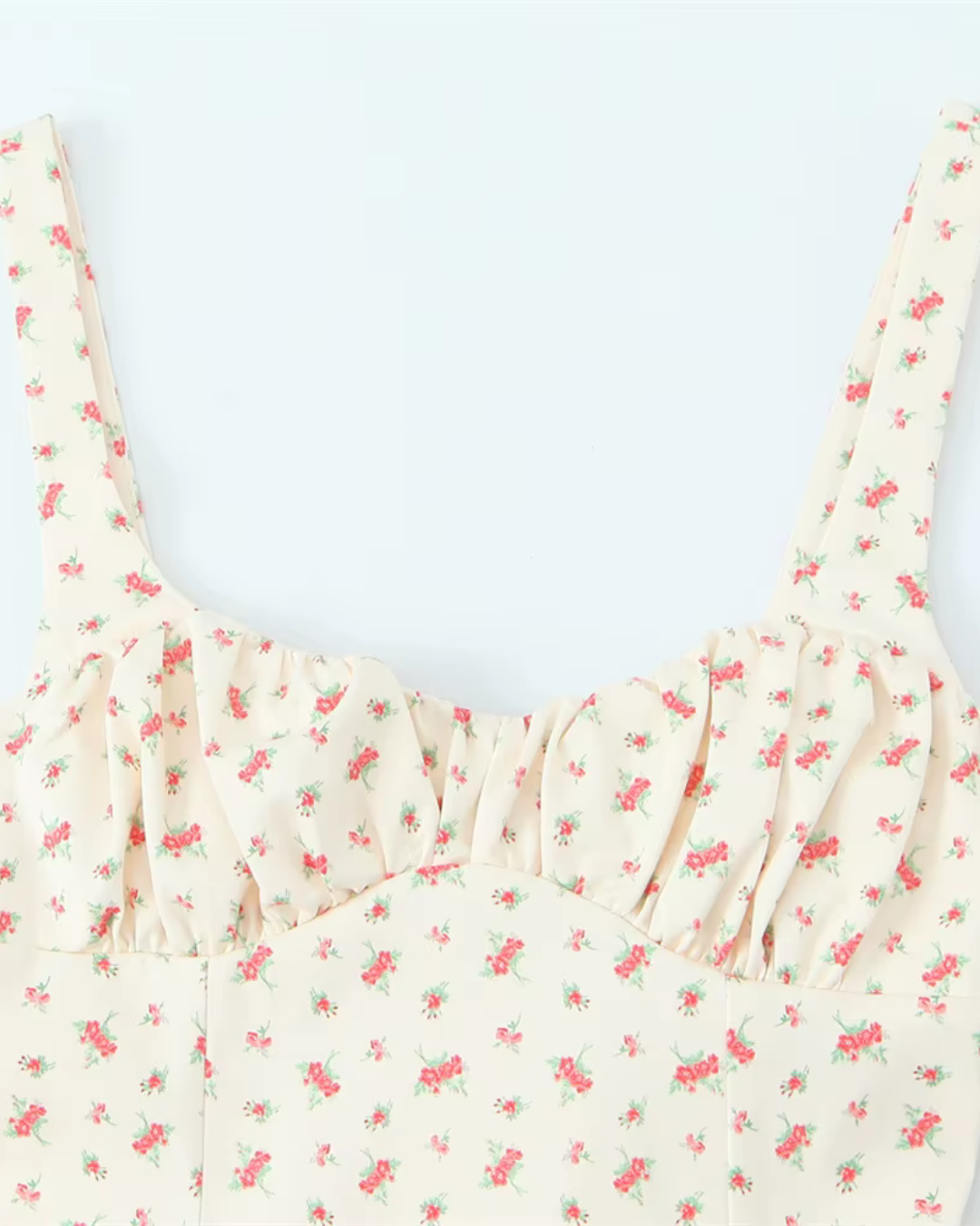 Korte Jurk met Vierkante Kraag en Bloemenprint voor Dames