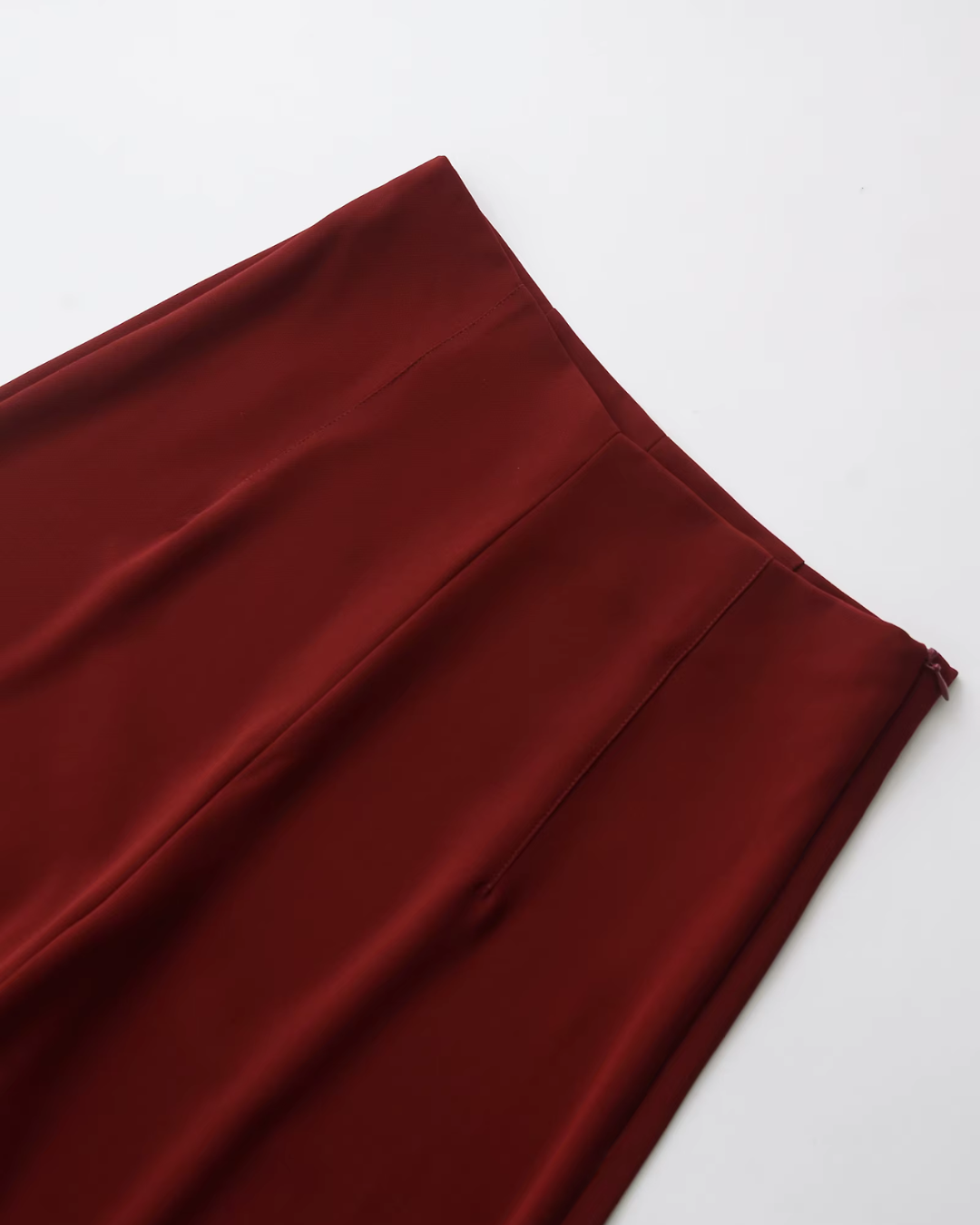 Rode Hoge Taille Wijde Pijpen Broek voor Dames