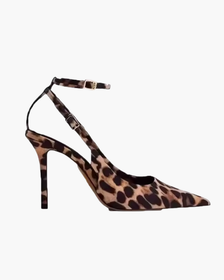 Luipaardprint Sandalen met Hoge Dunne Hakken voor Dames
