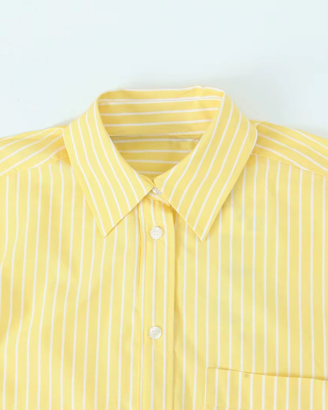 Gele Linnen Blouse en Broek Set voor Dames