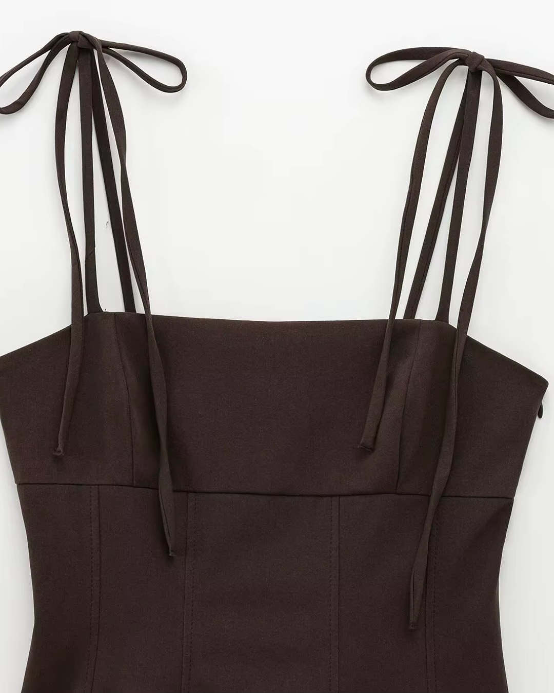 Korte Tanktop met Strik en Dunne Bandjes voor Dames