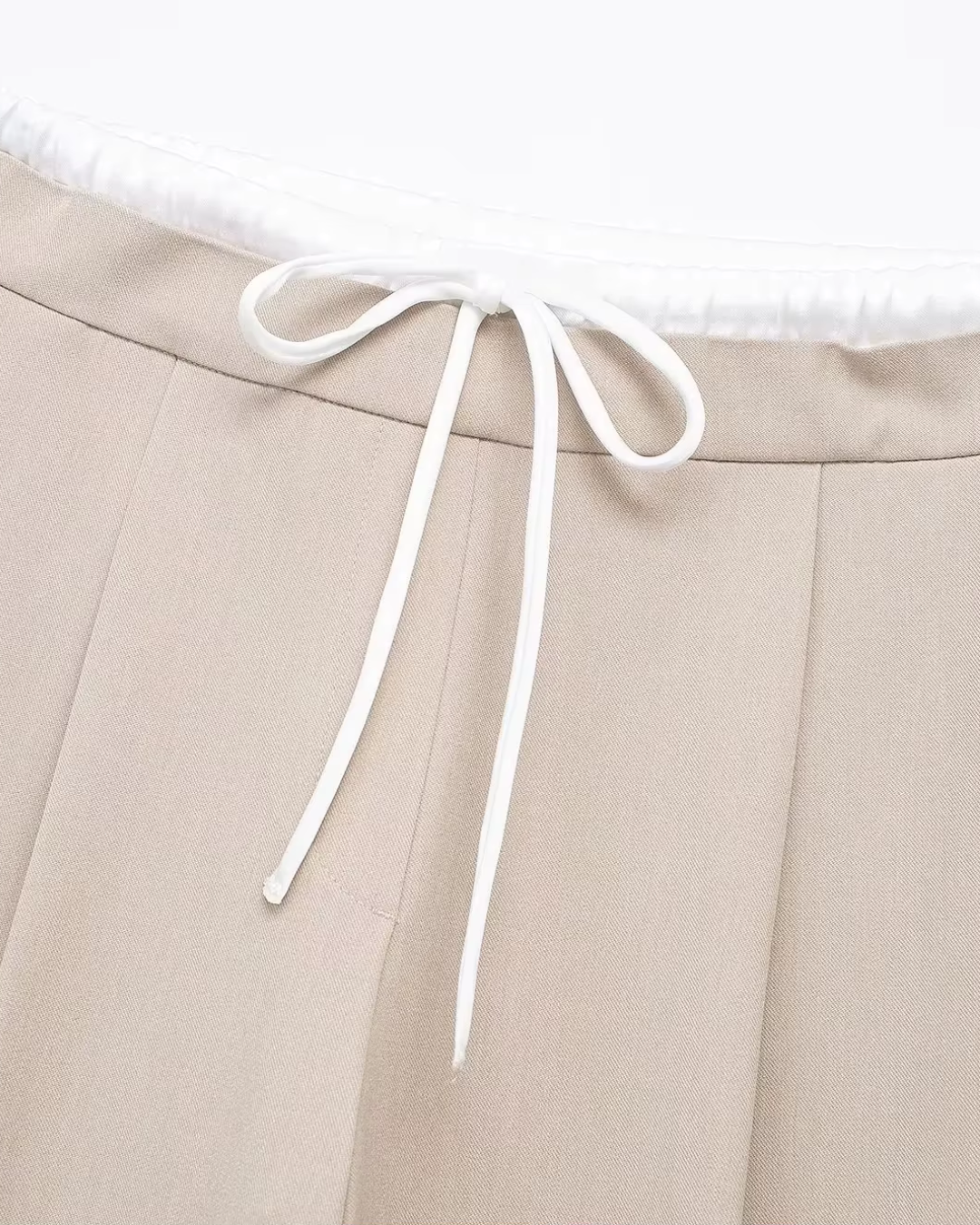 Vintage Rechte Broek met Trekkoord voor Dames