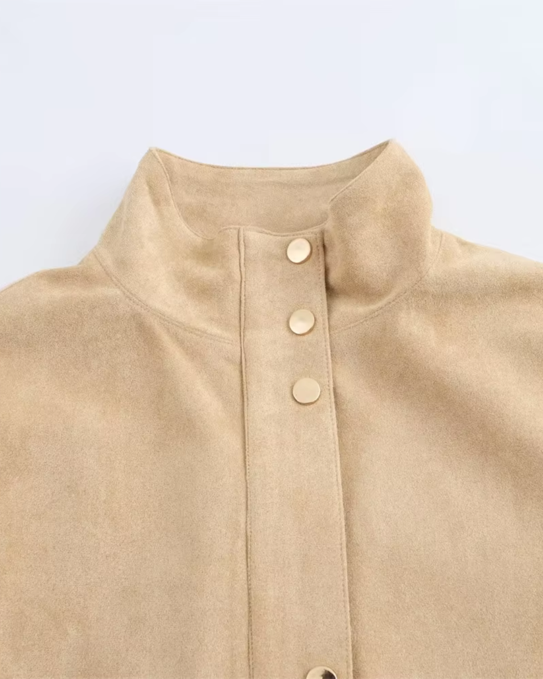 Damesjas met Hoge Kraag en Rits voor Dames