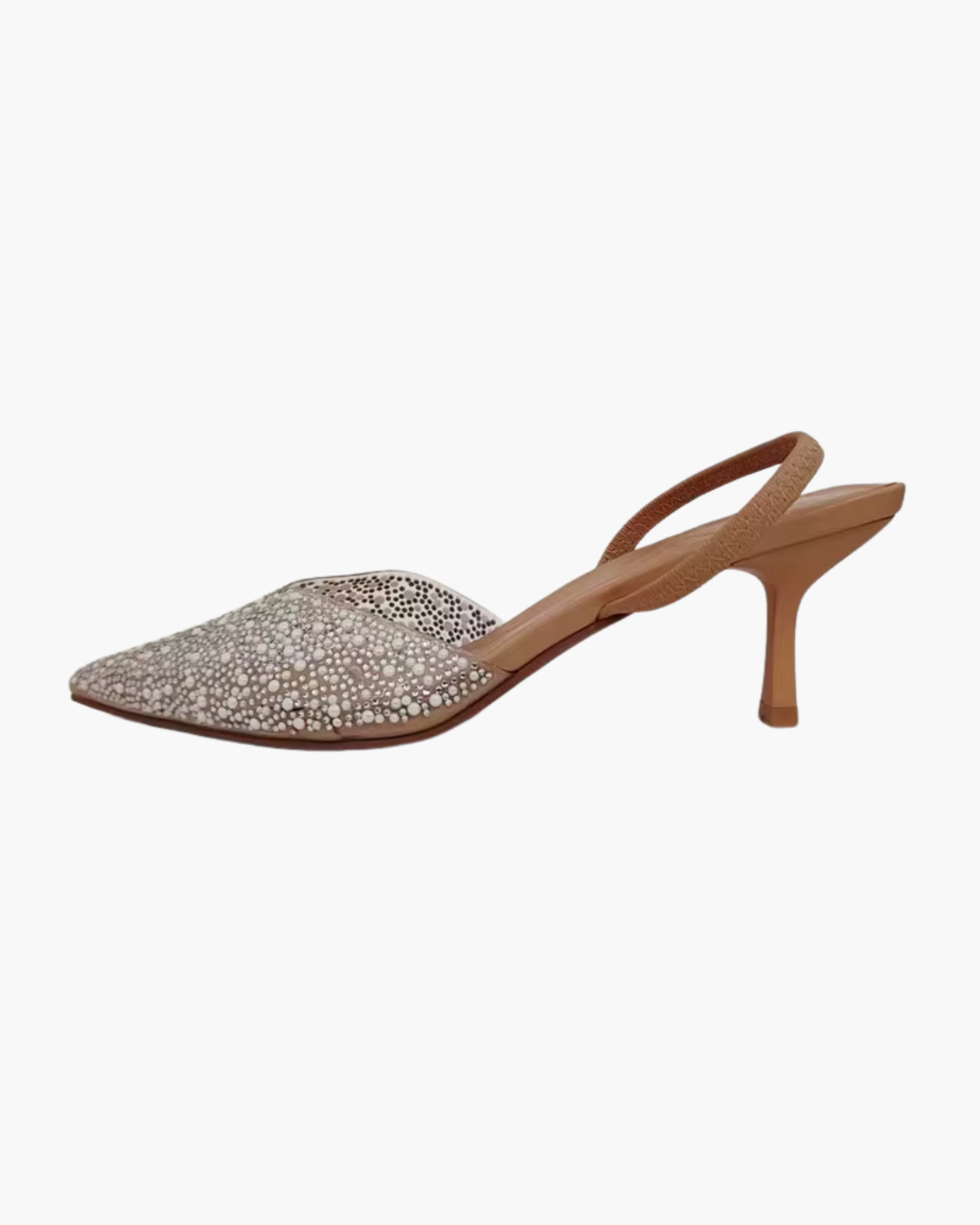 Puntige Hoge Hakken Sandalen met Parel Slingback voor Dames