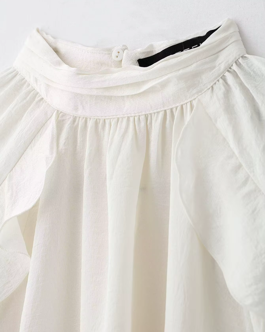 Effen Blouse met Knopen en Lange Mouwen voor Dames