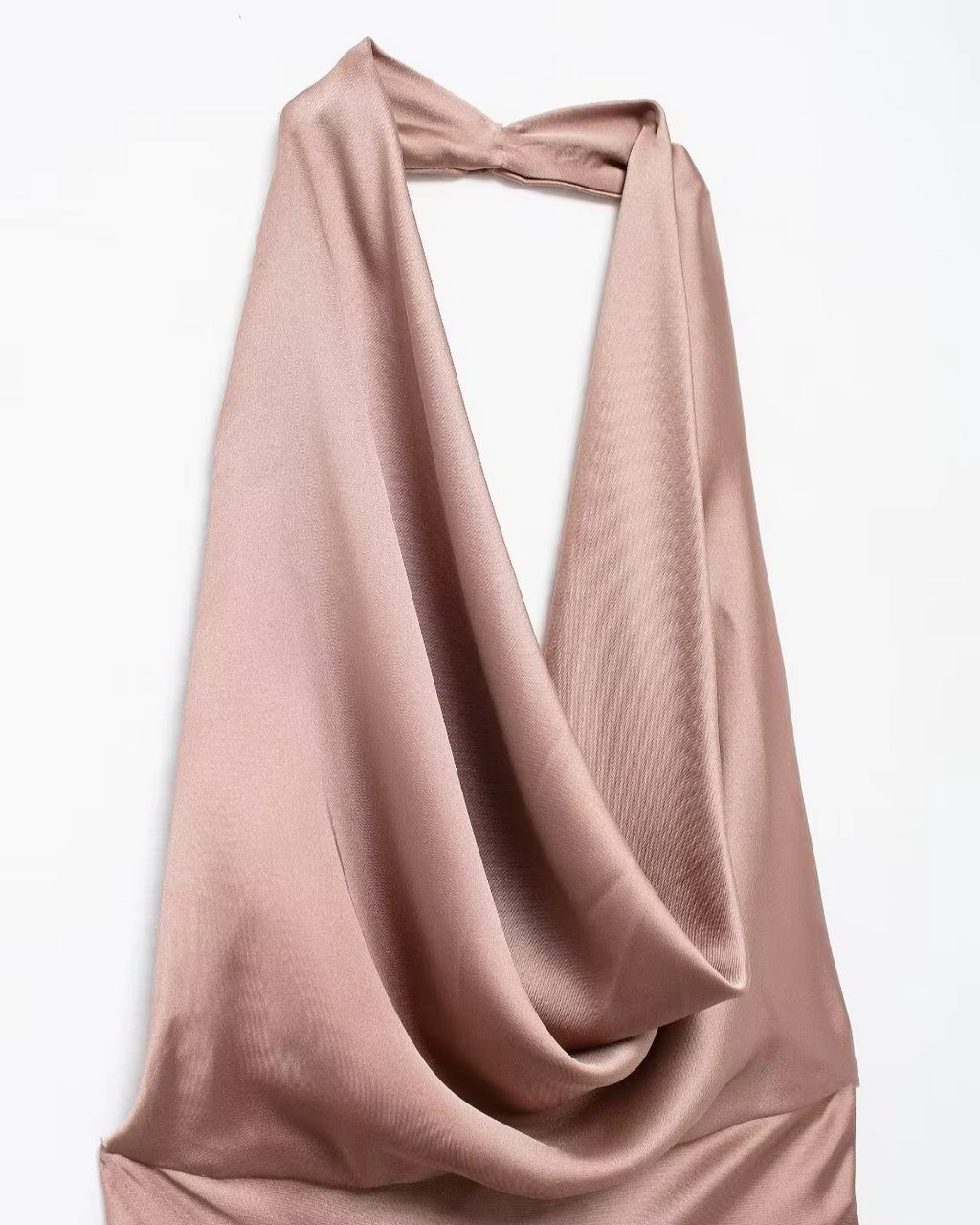 Satijnen Halter Jurk met Ruches voor Dames