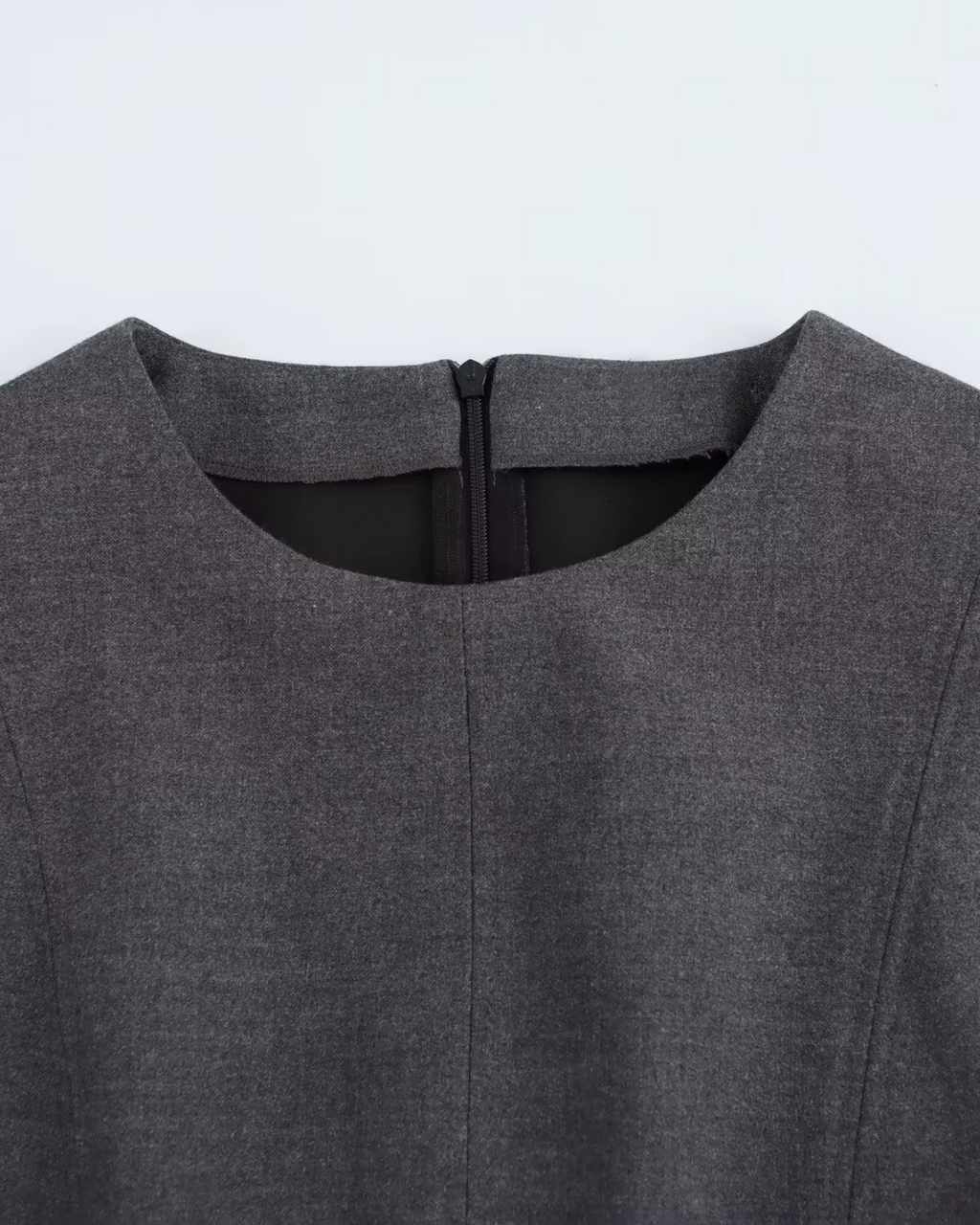 Vintage Geplooide Midi Jurk met Korte Mouwen voor Dames