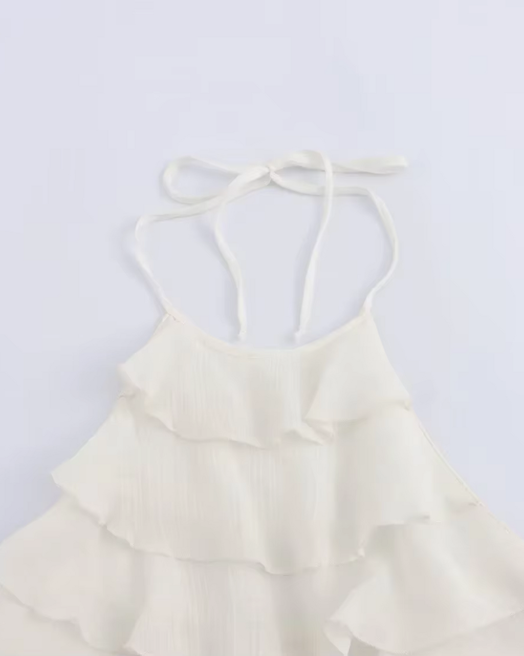 Haltertop met Ruches en Open Rug voor Dames