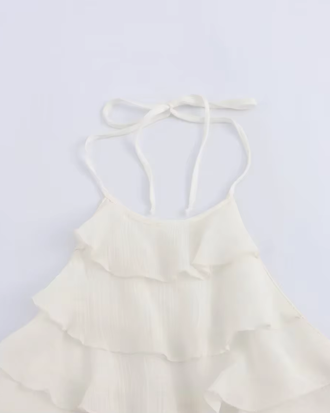 Haltertop met Ruches en Open Rug voor Dames