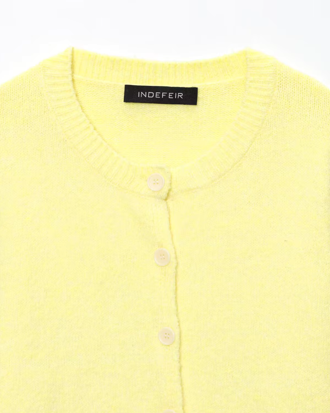 Elegant Geel Gebreid Vest met Lange Mouwen voor Dames