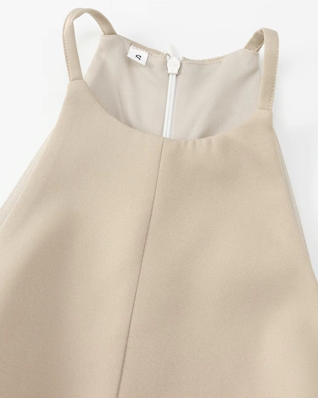 Mouwloze Mini-Jurk met Open Rug en Ronde Hals voor Dames