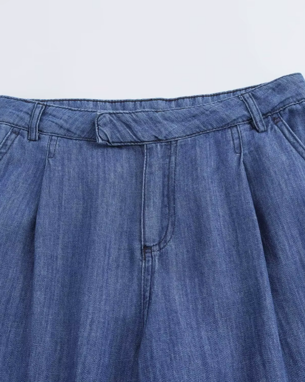 Denim Drape Broek voor Dames