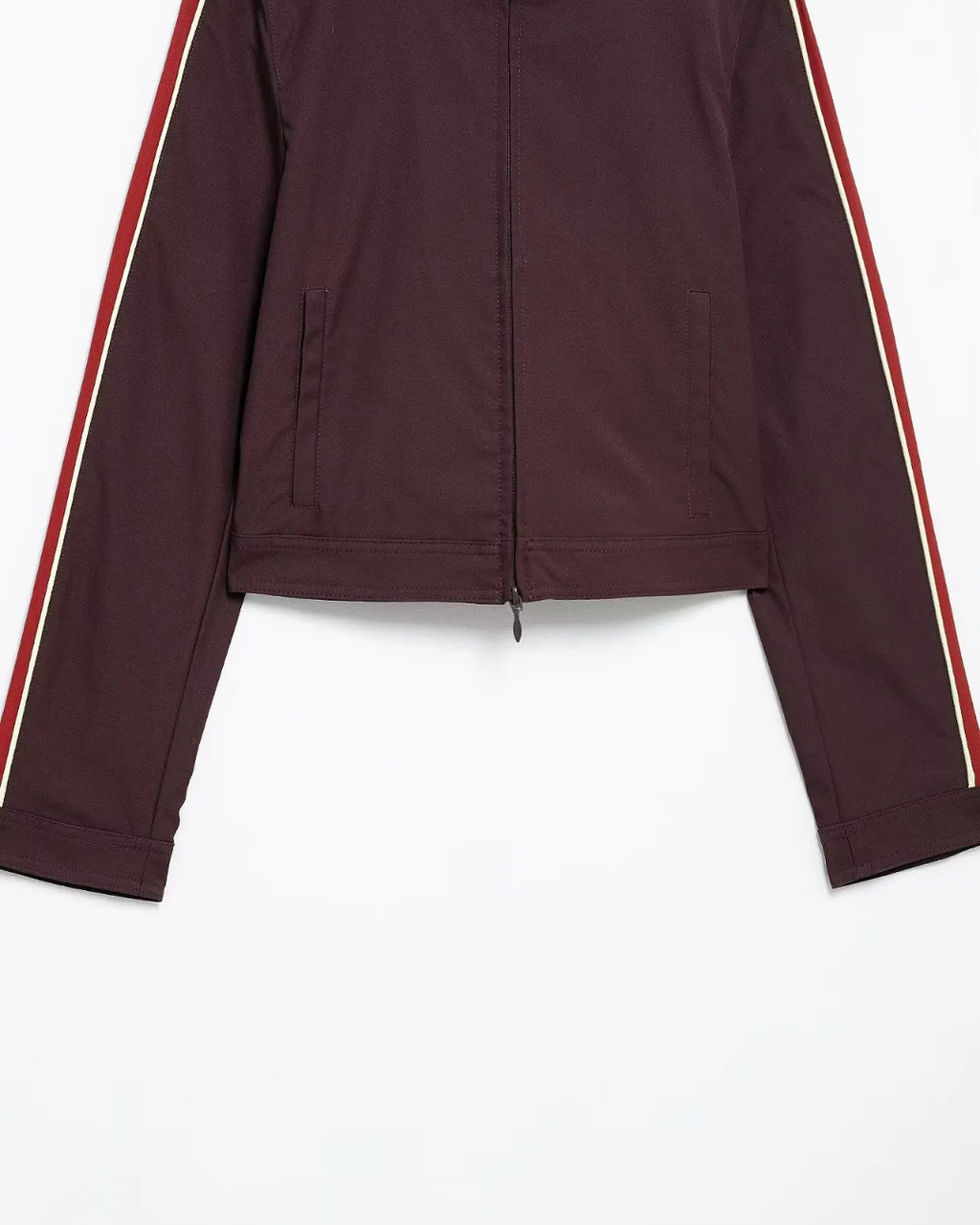 Vintage 2-Delige Set - Opstaande Kraag Jas & Wijde Broek met Zijstrepen voor Dames