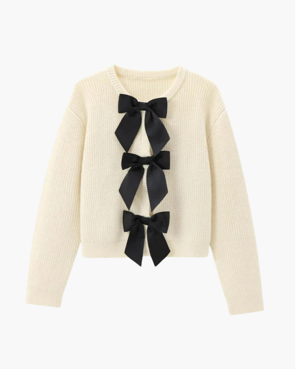 Elegante gebreide trui met strik voor dames - Stijlvol en comfortabel!