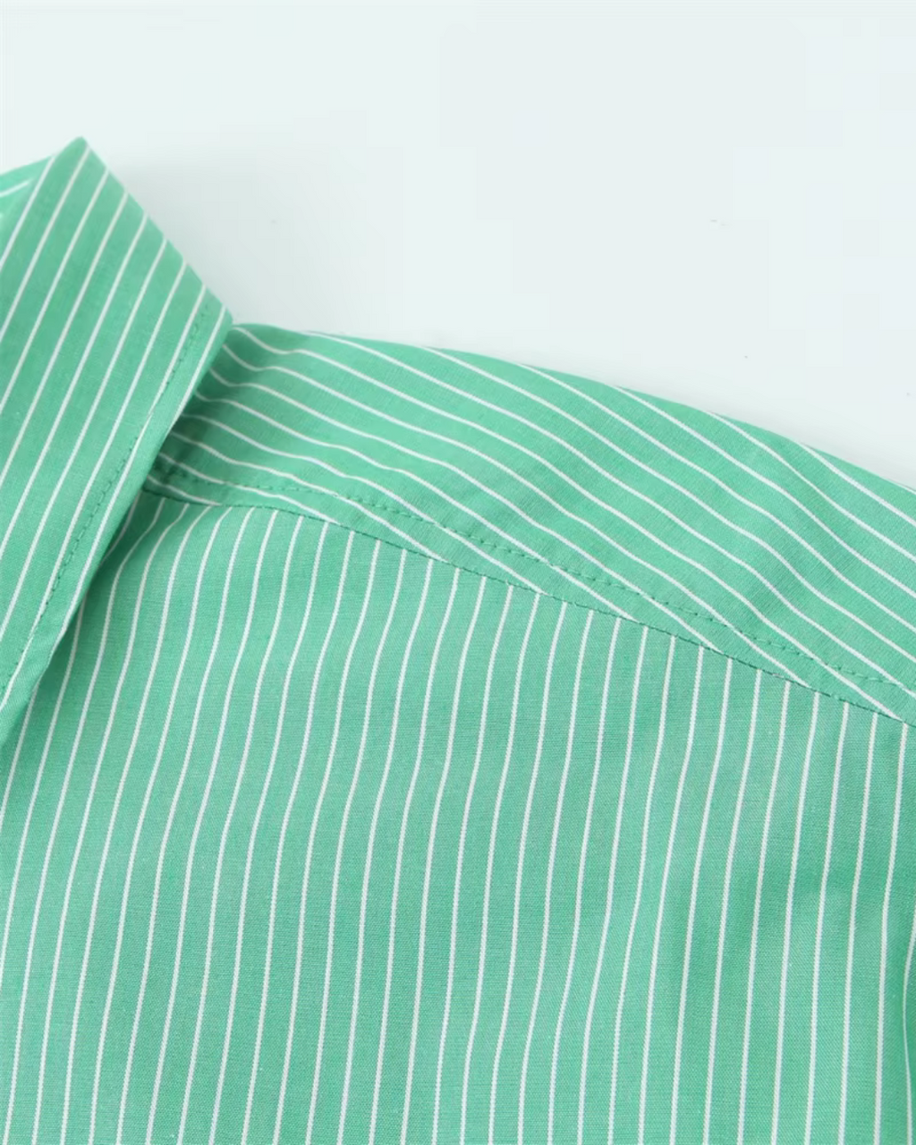 Gestreepte Poplin Shirt en Broek Set voor Dames